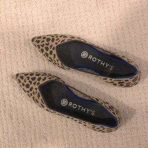 Rothy’s leopard print pointed toe flats